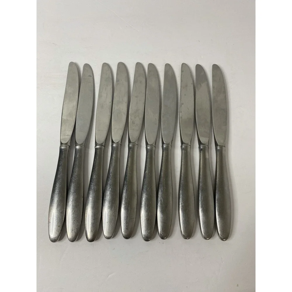 Stegor Stainless by Gorham Wheat Set Of Dinner Knives Lot Of 10
